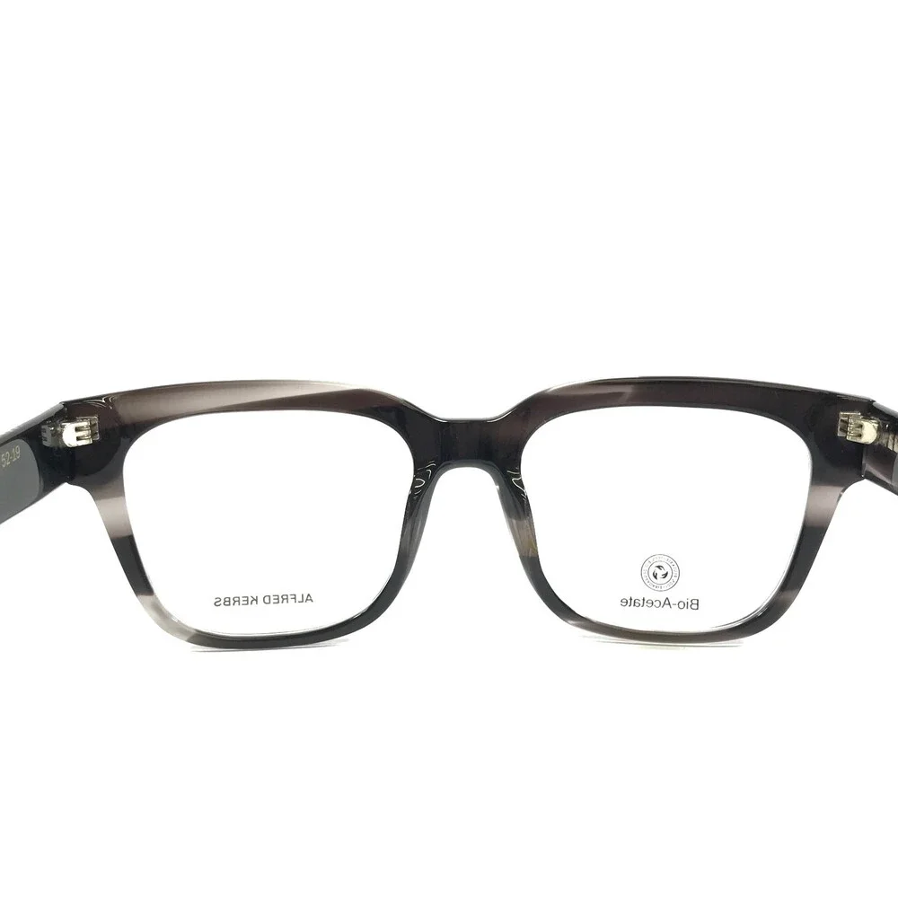 Alfred Kerbs Eyeglasses Frames SANTA SEVERINA BK Black Gray Horn 52-19-140